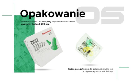 Беруши Honeywell MaxLite со шнурком, 10 пар
