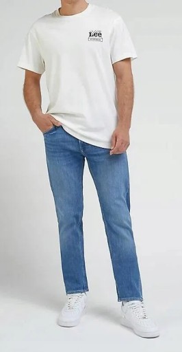 LEE DAREN proste spodnie jeans straight ZIP FLY Niebieski W34 L32