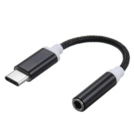 Аудиоадаптер USB-C на миниджек 3,5 AUX черный