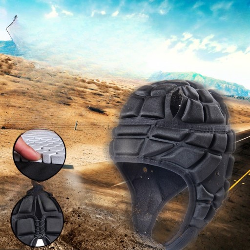 MODNY I TRWAŁY KASK DO PIŁKI NOŻNEJ, BRAMKARZA, HOKEJA, RUGBY, ROLKARKI, KASK