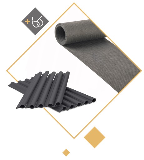 TAŚMA OGRODZENIOWA 10x19cmX2,6m + 20 KLIPSY +UV OSŁONA NA OGRODZENIE PŁOT