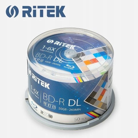 RITEK BD-R DL 50 ГБ 1 шт. ДЛЯ ПЕЧАТИ x8 отличная цена!