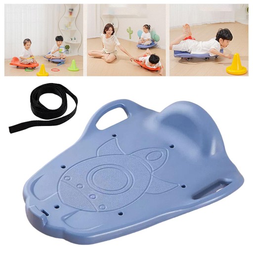 с ручкой для детей и роликовые коньки Sport Flat синего цвета