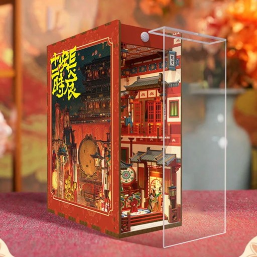Складная деревянная 3D-модель книжного уголка - Пагода Трех Королевств