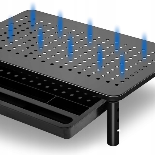 PODSTAWKA METALOWA POD LAPTOPA MONITOR Z SZUFLADĄ REGULOWANA GAMINGOWA