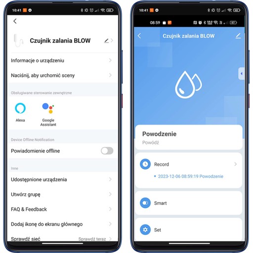 Датчик ЗАПОЛНЕНИЯ SMART WiFi Tuya SMART LIFE Датчик утечки уровня воды
