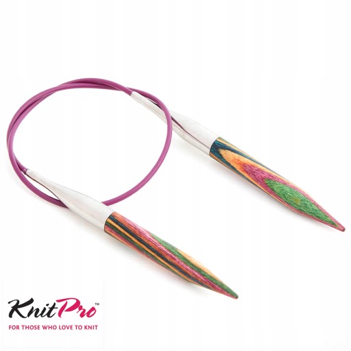 Деревянные спицы KNITPRO на леске 25см-3,50мм.