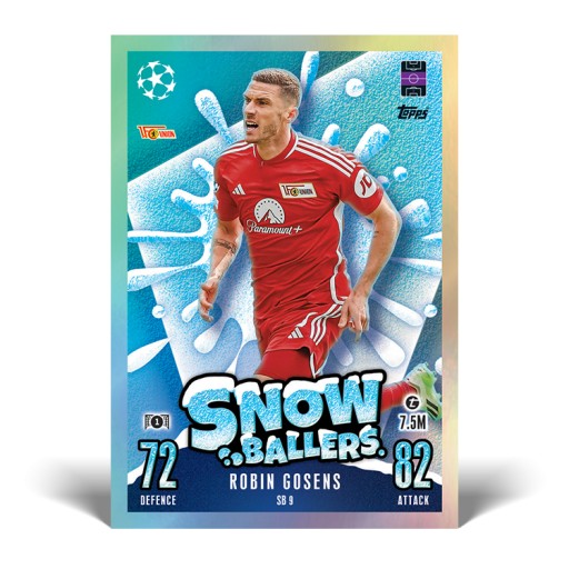Мультипак футбольных карточек Mega Update 3 Match Attax 2024 Topps Snow Baller