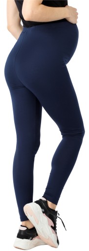 Legginsy ciążowe długie getry damskie BIO-bawełna BE20-283 Granatowy 3XL