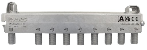 Odgałęźnik Końcowy F Splitter DVB-T2 1/ 8 TV Televes 519481 Rozgałęźnik 1x8
