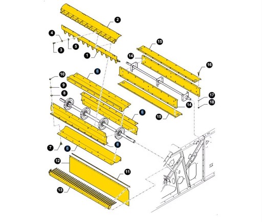 CX 6080 6090 84365792 Лист крыла CNH