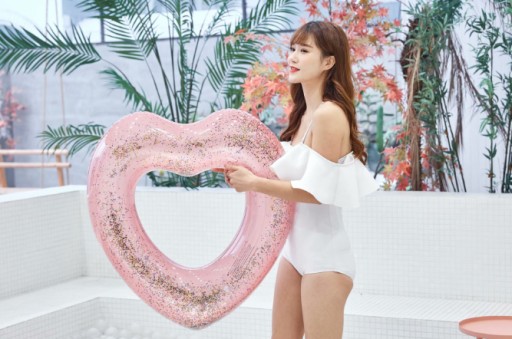 SWIM RING надувной бассейн HEART пляжный #120