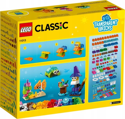 LEGO CLASSIC 11013 ТВОРЧЕСКИЕ ПРОЗРАЧНЫЕ БЛОКИ