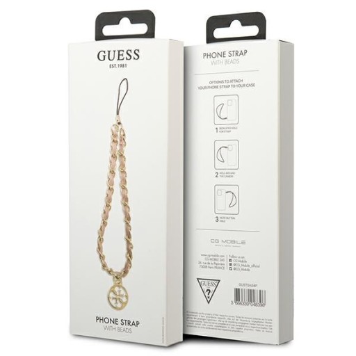 Металлическая подвеска Guess Chain 4G - розовый