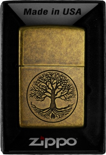 Подарочный набор зажигалок ZIPPO TREE OF LIFE ANTIQUE BRASS*№2.