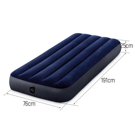 Materac dmuchany welurowy 76x191 cm Intex 64756
