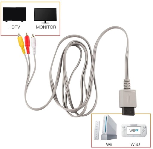 AV-кабель 3x Chinch + S-Video Nintendo Wii 1,8 м * Аудио-Видео Wii U