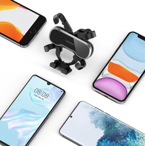UGREEN UCHWYT DO KRATKI NA TELEFON + ŁADOWARKA DO ZAPALNICZKI USB / USB C