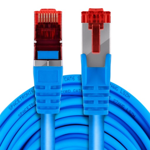 Кабель RJ45 CAT 6 S/FTP AWG27 LSZH синий 15 м