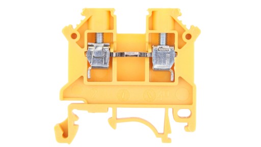 ZŁĄCZKA SZYNOWA 2-PRZEWODOWA 4mm² ŻÓŁTA 11321314