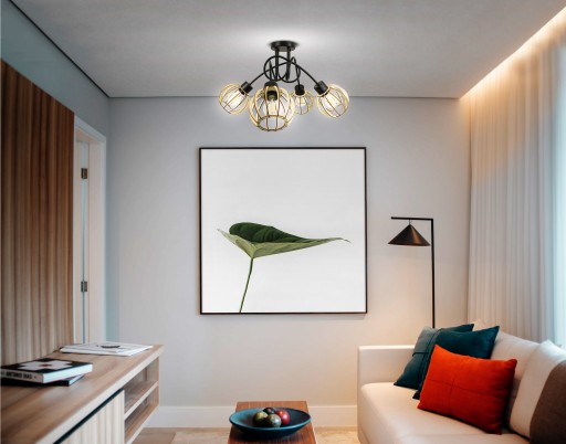 ПОТОЛОЧНЫЙ ПОДВЕСНОЙ СВЕТИЛЬНИК LOFT 4x МАЛЕНЬКИЙ ДЕРЕВЯННЫЙ ШАР