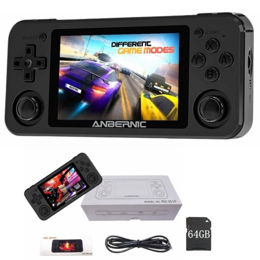 RG351P ПОРТАТИВНАЯ ИГРОВАЯ КОНСОЛЬ 64G TF КАРТА WiFi ДЛЯ ДЕТЕЙ, PSP ПОДАРОК