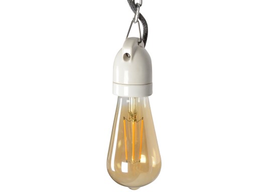 RETRO LOFT CERAMICZNY UCHWYT WISZĄCY ŻARÓWKI E27