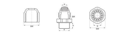 КАБЕЛЬНЫЙ КЛЕЙ М25х1,5мм IP68 PA UV RAL7035 4шт.