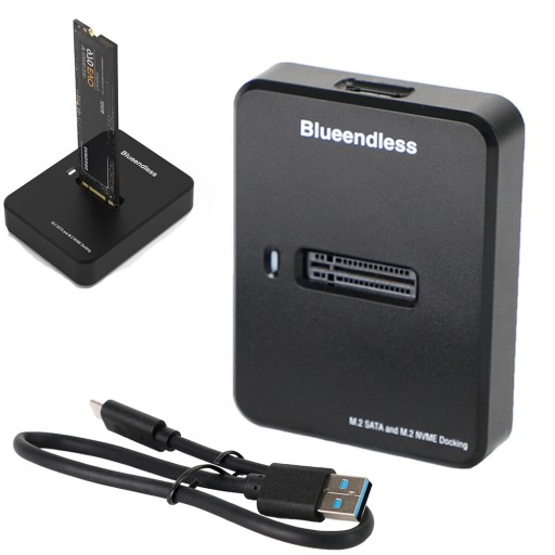 ДОКЦИЯ SSD КАРМАННЫЙ НАКОПИТЕЛЬ M.2 NVME/SATA USB-C 3.1 АДАПТЕР ВНЕШНЕЙ СТАНЦИИ