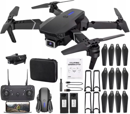 DRON E90 PRO KAMERY 4K WIFI HD ZABAWKA ZAWIS 250m