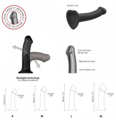 STRAP-ON ME Bendable Dildo Double Density CaramelM
