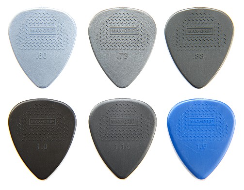 Медиатор для гитары, набор Dunlop Nylon MAX GRIP, 6 шт.