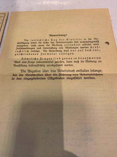 ДОКУМЕНТЫ 3 ШТ. ПЛОЦК ШРОТЕРБУРГ ВОСТОЧНО-ПРУССКАЯ 1942,43,44