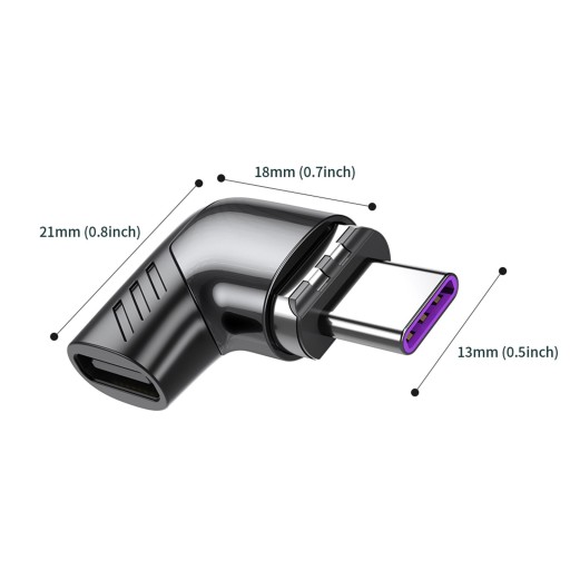 Магнитный переходной кабель USB типа C мощностью 100 Вт