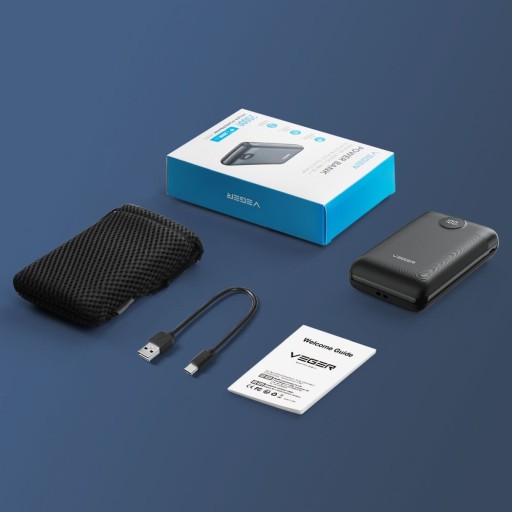Powerbank VEGER S20 Charger 20000mAh QC 3.0 PD 22.5W маленький, легкий, вместительный