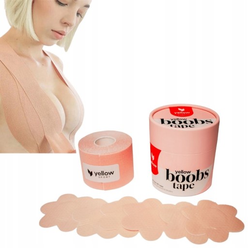 YellowBOOBS TAPE Лента для поддержания груди 5см х 5м + 6 накладок для груди