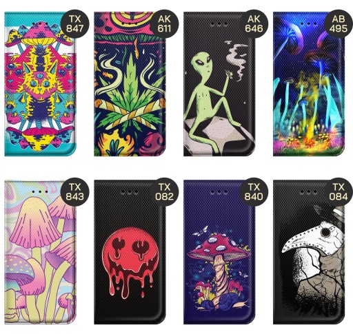 ФЛИП-ЧЕХОЛ ДЛЯ REALME 8/8 PRO PSYCHO PATTERNS LSD ПСИХОДЕЛИЧНЫЙ ГРИБНЫЙ ЧЕХОЛ