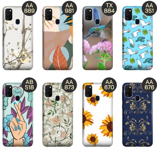 ETUI DO SAMSUNG GALAXY M21 WZORY FLORAL BOTANIKA BUKIETY OBUDOWA POKROWIEC