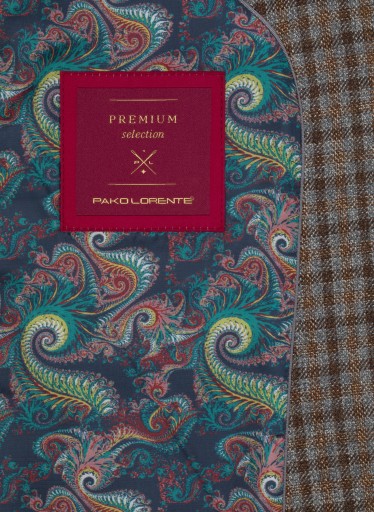 Куртка мужская шерстяная, коричневая, Slim Fit Pako Lorente, размер. 50/182