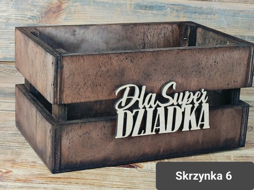 KOSZ SKRZYNECZKA PREZENT DLA DZIADKÓW DZIEŃ BABCI DZIEŃ DZIADKA NAPISY WZOR