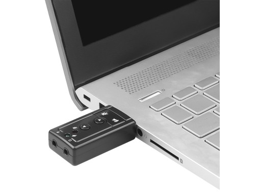 Звуковая карта USB 7.1, микрофон, разъем для наушников