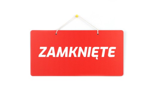Двусторонний знак «Открыто» и «Закрыто».