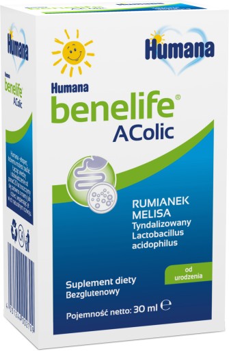 Humana AColic - от колик и живота, мелисса, ромашка.