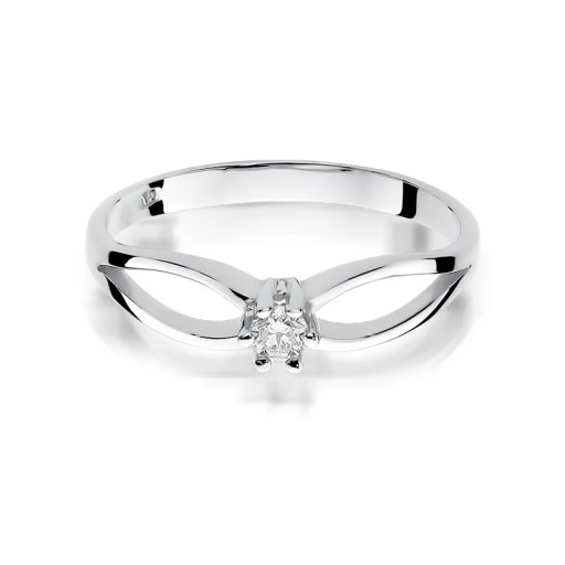 Кольцо W-49 0,10CT Diamonds White Gold 585