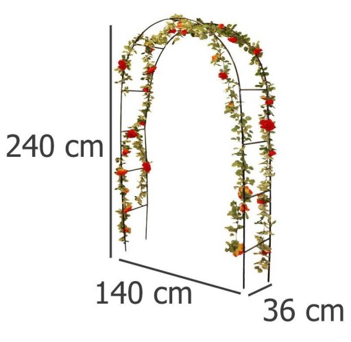 Piękna Metalowa Pergola Ogrodowa Na Pnącza Róże 240cm Łuk Różany Rosenbogen