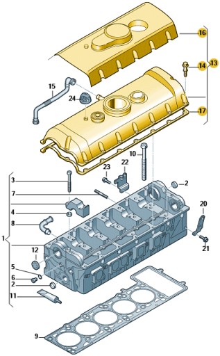 КЛАПАНА КРЫШКА 2.5 TDI 070103469B ОРИГИНАЛ