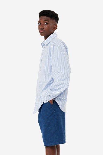 Рубашка H&M Cotton SUPER 170 бело-синяя