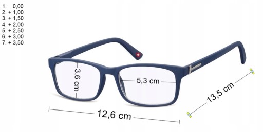 OKULARY PLUSY DO CZYTANIA BLUE LIGHT z ETUI +1.5