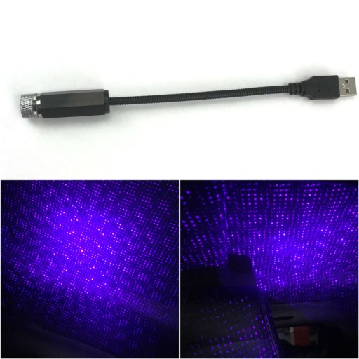 USB светодиодный автомобильный проектор STARS BLUE