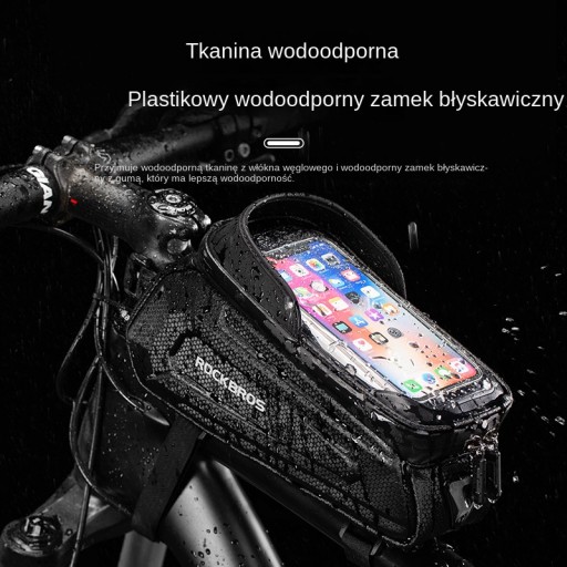 Водонепроницаемая сумка для велосипеда, усиленная рама, зеркальный руль.